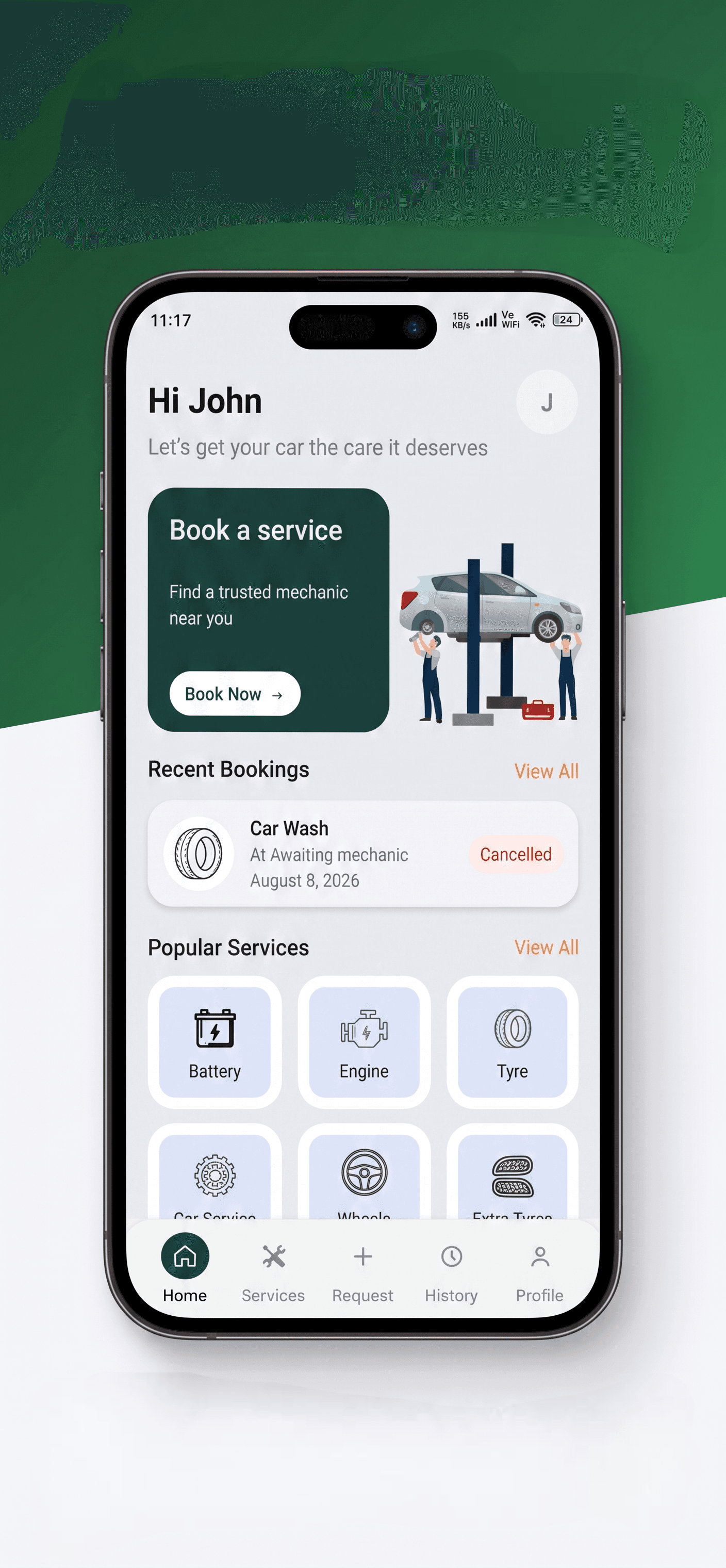 DEMT Customer App Screen